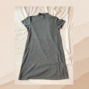 Gray Mockneck Dress